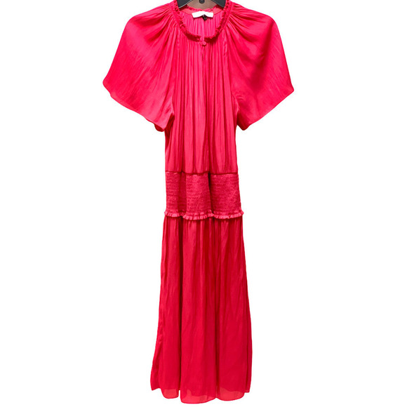 Halston Heritage NWT Flutter Sleeve Fuchsia Dress Size Medium - Picture 12 of 15